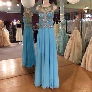 Envious Rhinestone with Mesh Overlay Dress